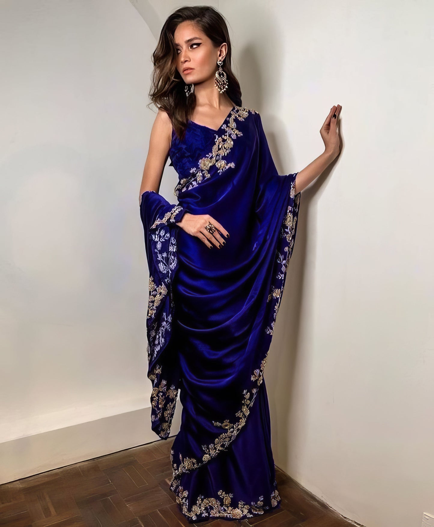 Embroidered Satin Partywear