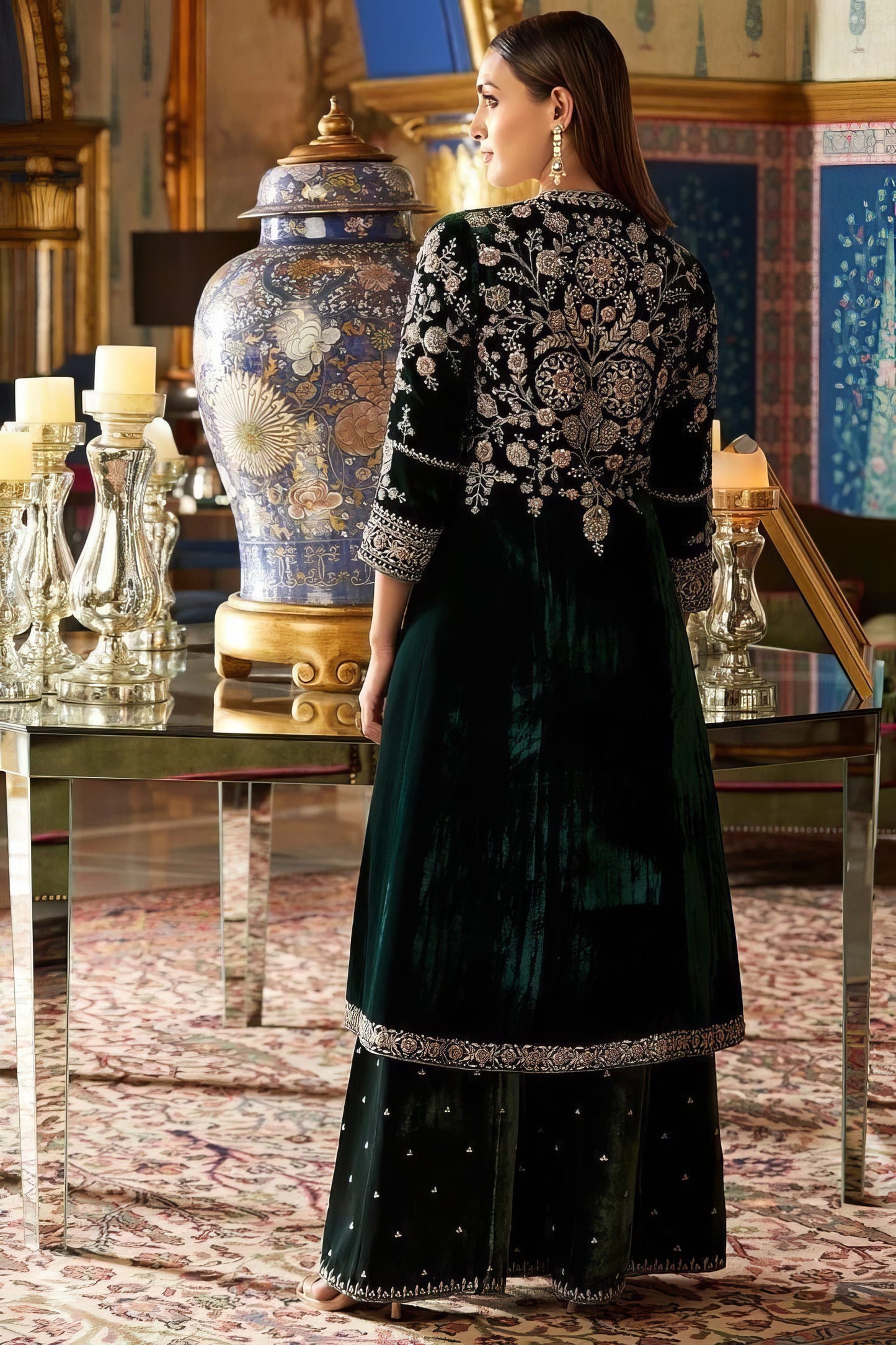 Velvet Kurta Sharara Palazo