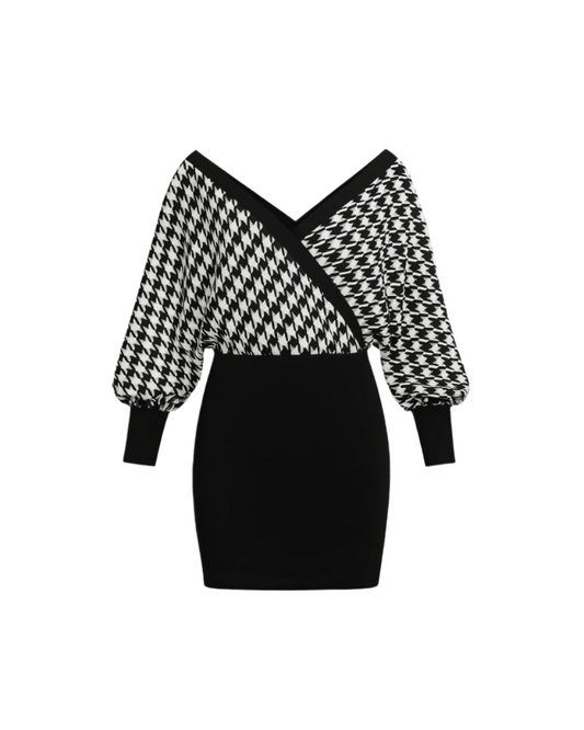 Black And White Checked Two Piece