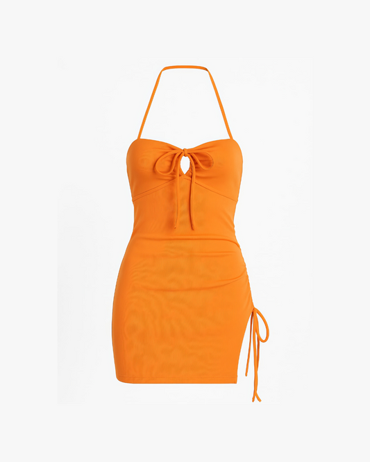 Orange Colored Designer One Piece