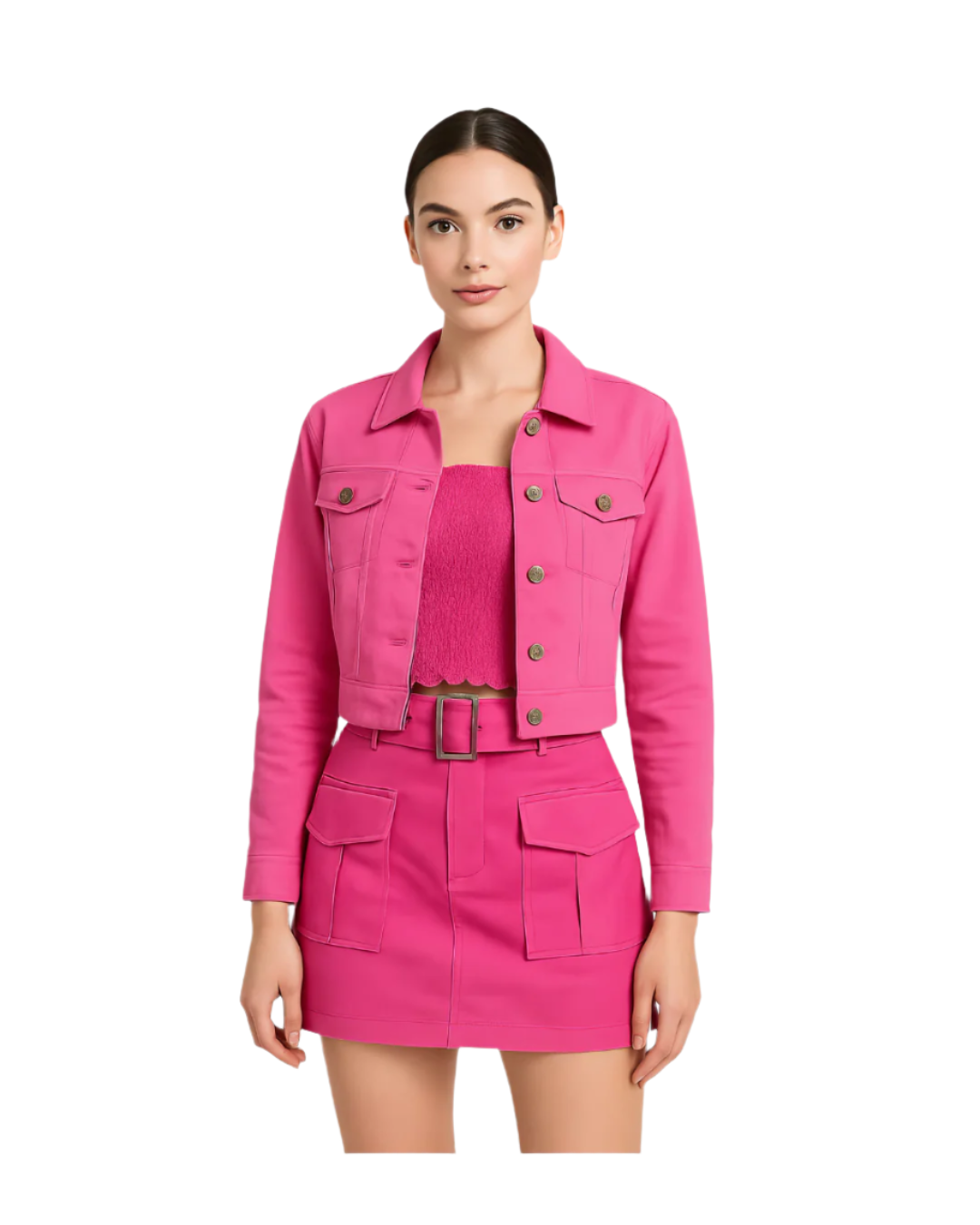 PINK LEMONADE DENIM SKIRT SET
