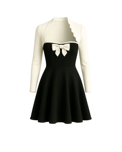 Women Casual Dress Cutout Front 2 in 1 Dress, Midi Dress