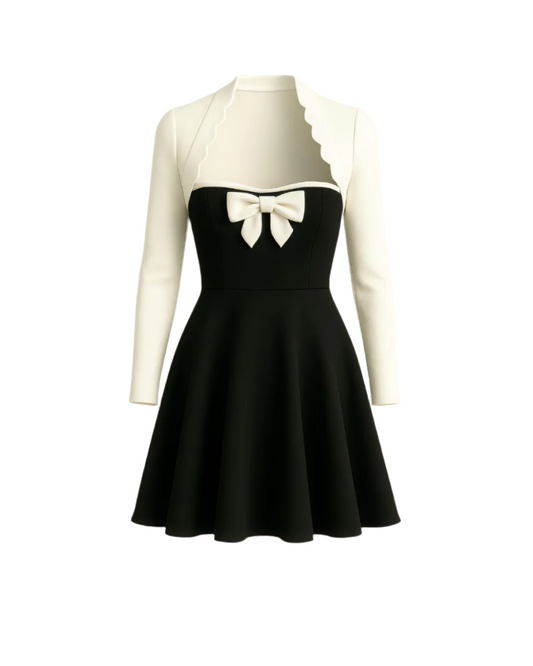 Women Casual Dress Cutout Front 2 in 1 Dress, Midi Dress