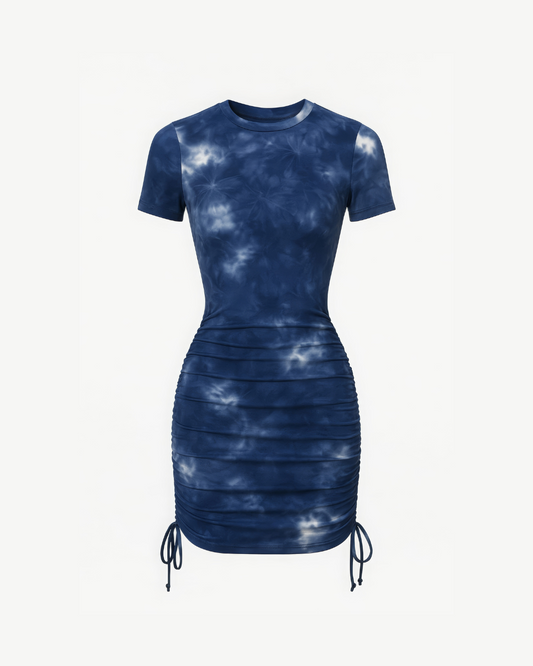 Short Sleeve Bodycon Dye Dress