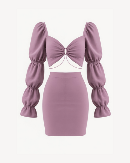 Purple Two Piece Dress