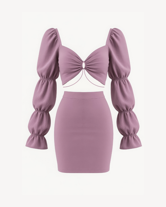 Purple Two Piece Dress