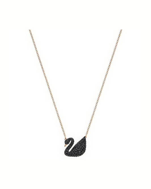 Gold Plated Stylish Duck Pendant Diamond Necklace For Women