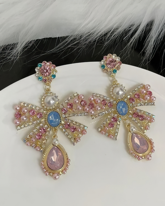 Butterfly Drop Stud Earrings