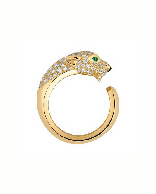 Leopard Crystal Designer Ring