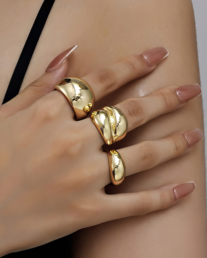 Jewels Galaxy Set of 3 Midi Finger Rings
