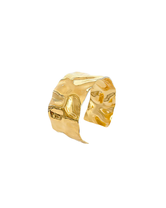 Hammered Bone Cuff Bracelet