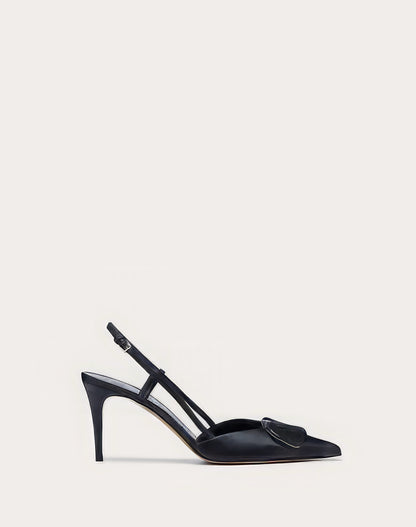 Black office slingback heels with pointed toe - Aleeze by Aliza