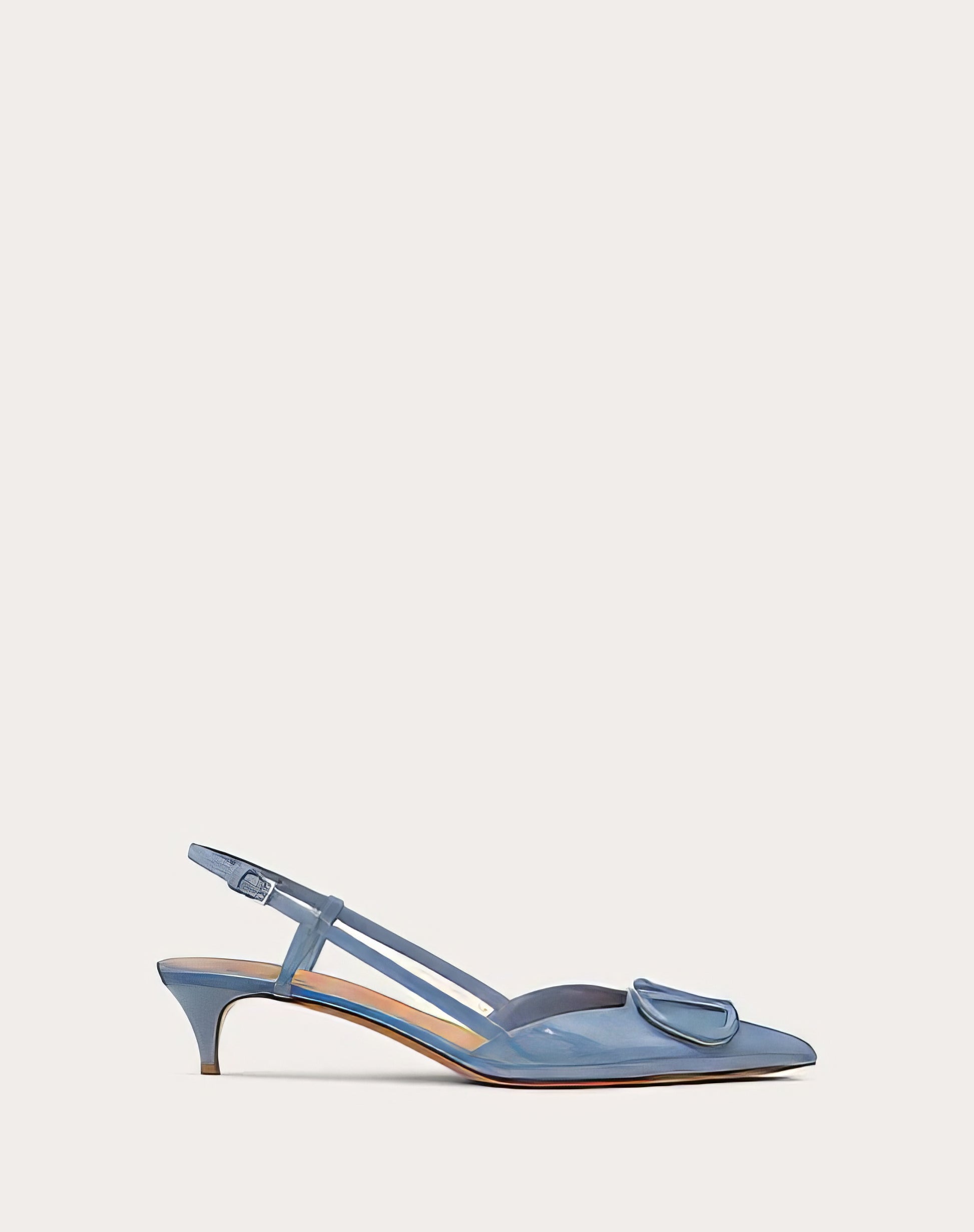 Blue office slingback heels with pointed toe - Aleeze by Aliza