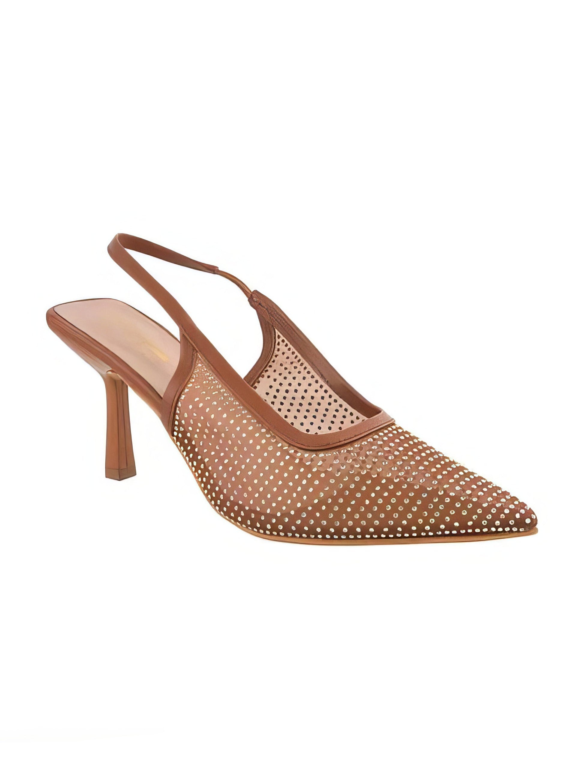 Brown rhinestone glitter heels for weddings - Aleeze by Aliza