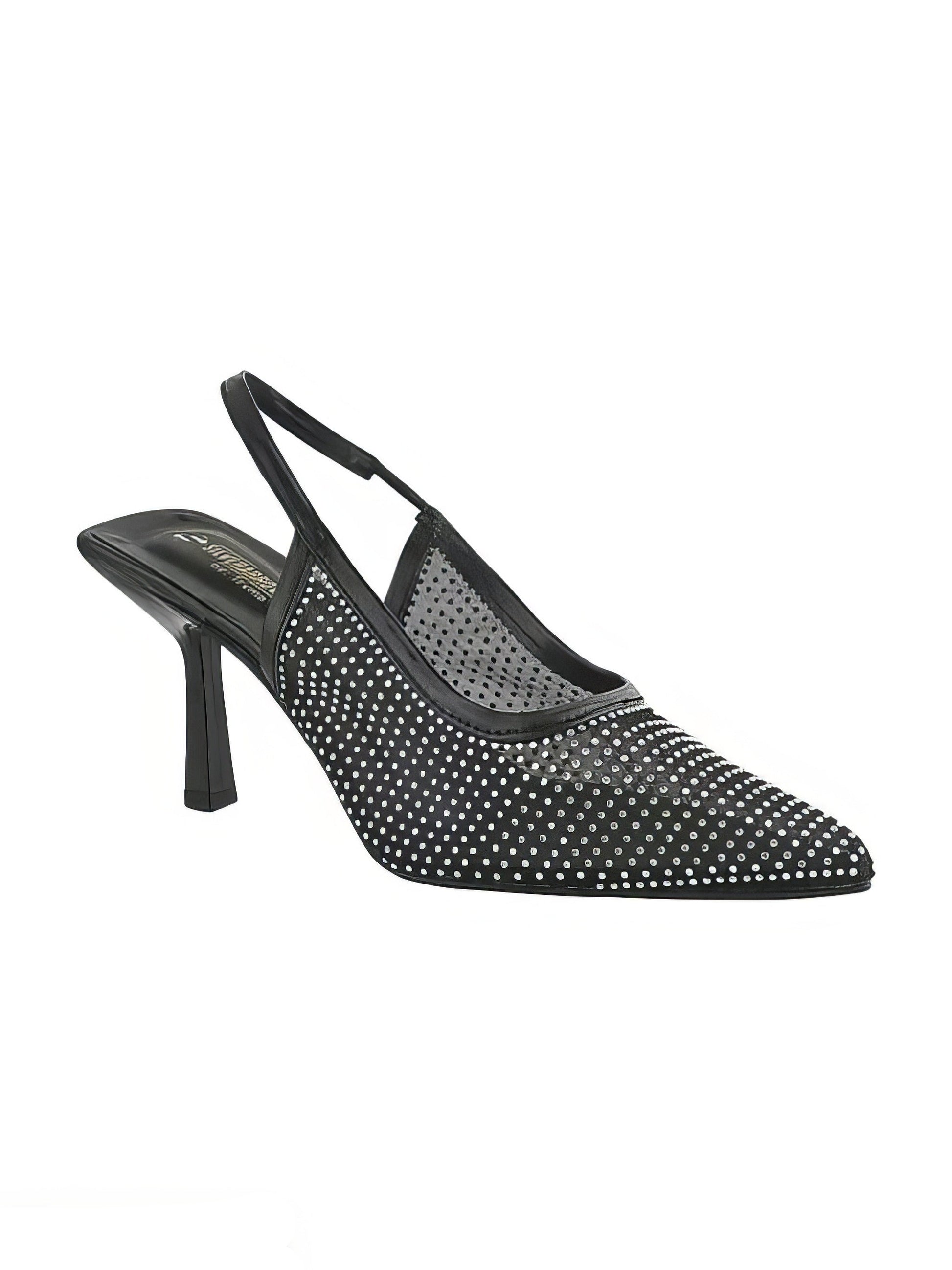 Black rhinestone glitter heels for weddings - Aleeze by Aliza