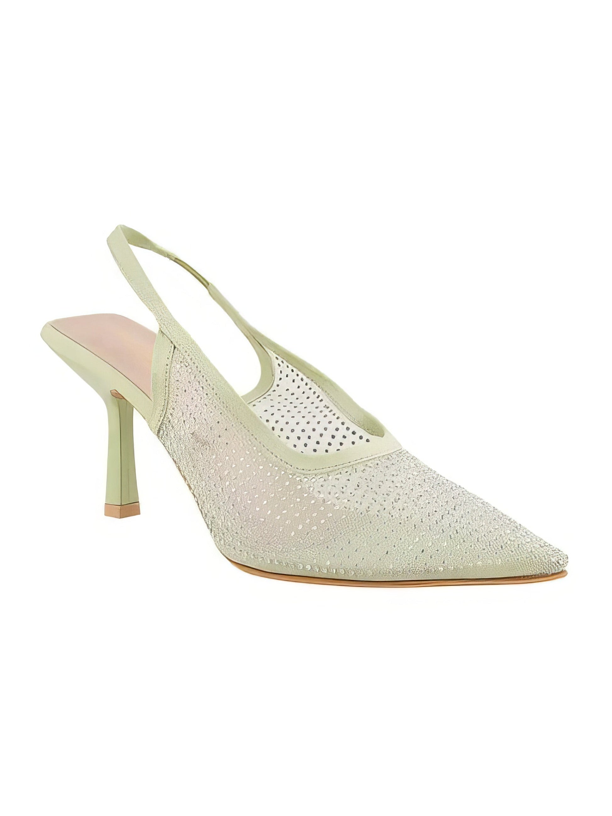 Green rhinestone glitter heels for weddings - Aleeze by Aliza