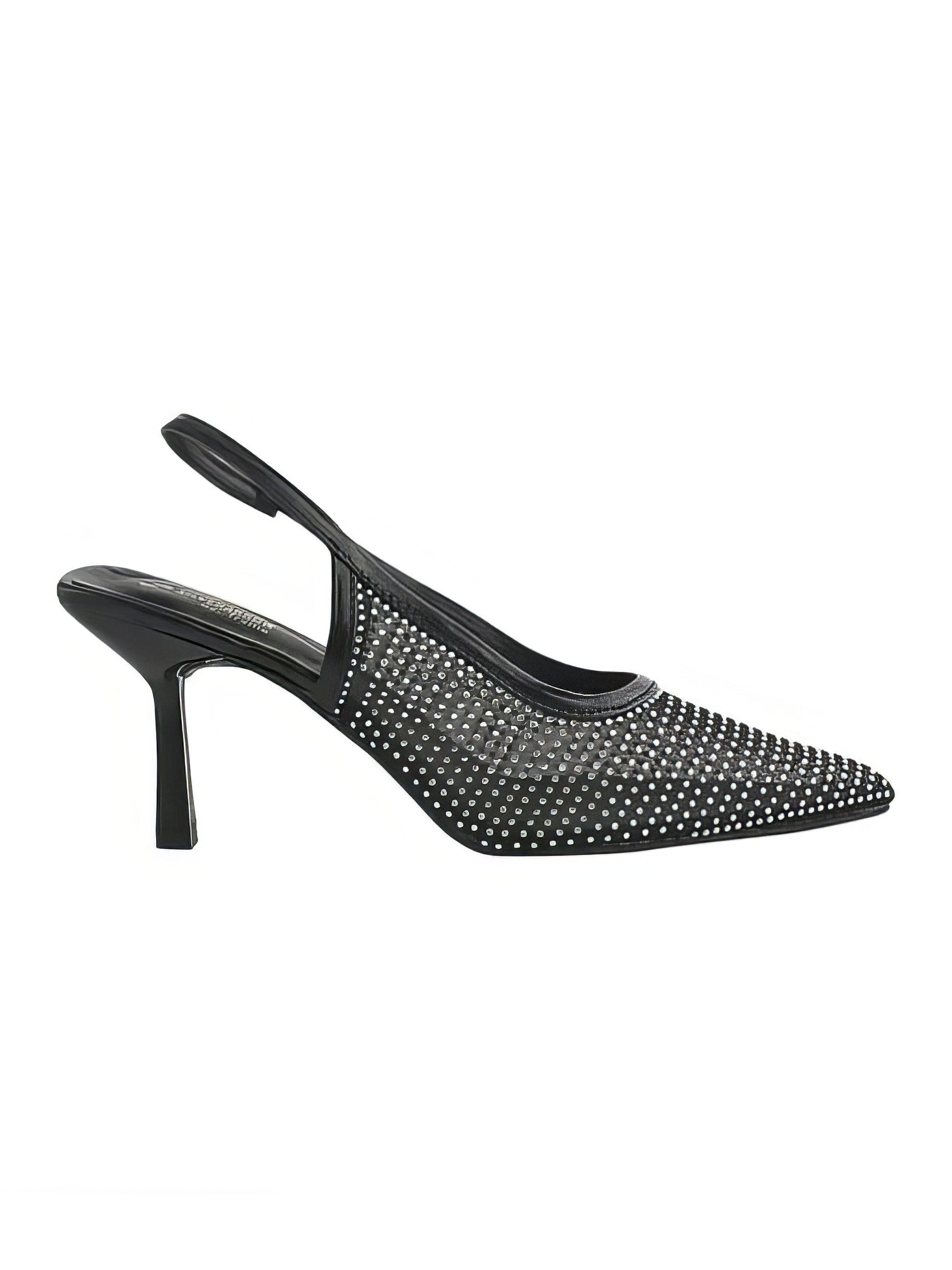 Silver rhinestone glitter heels for weddings - Aleeze by Aliza