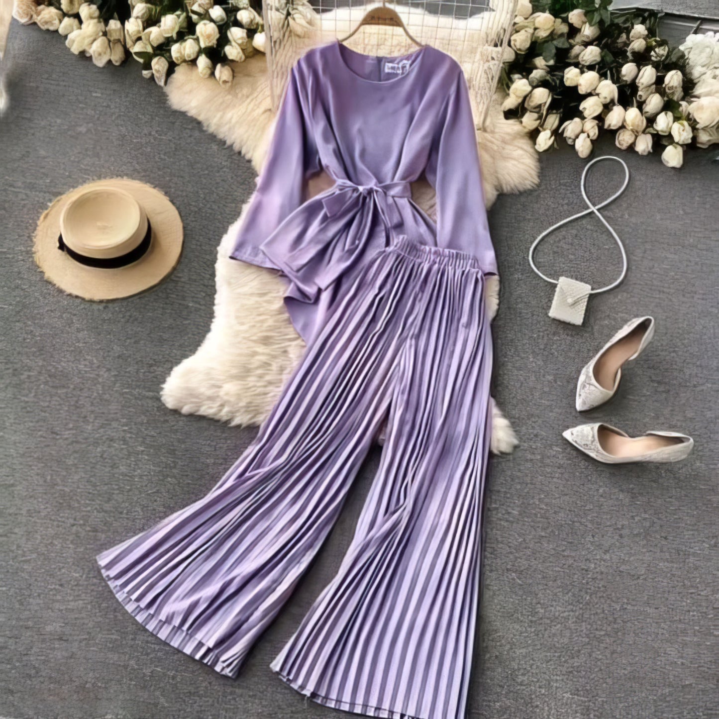 Plazo Rinkle Top And Bottom Set