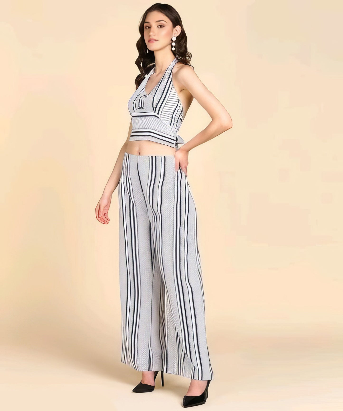 Black and White Plazzo Set
