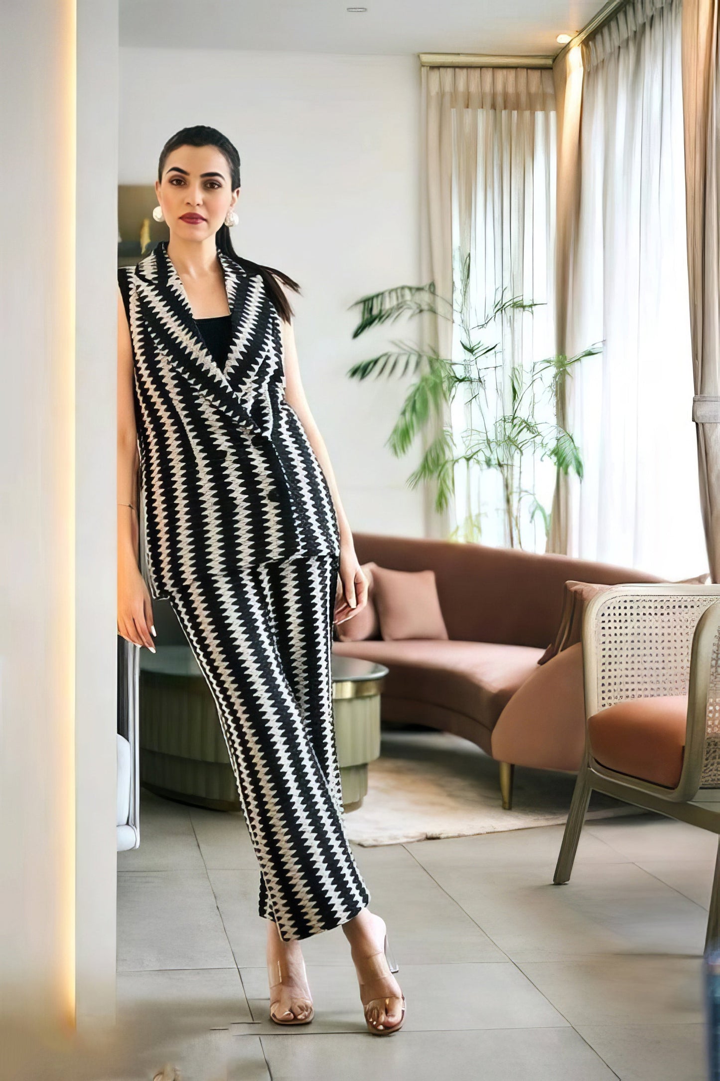 Luxury Black and White Co-ord Set