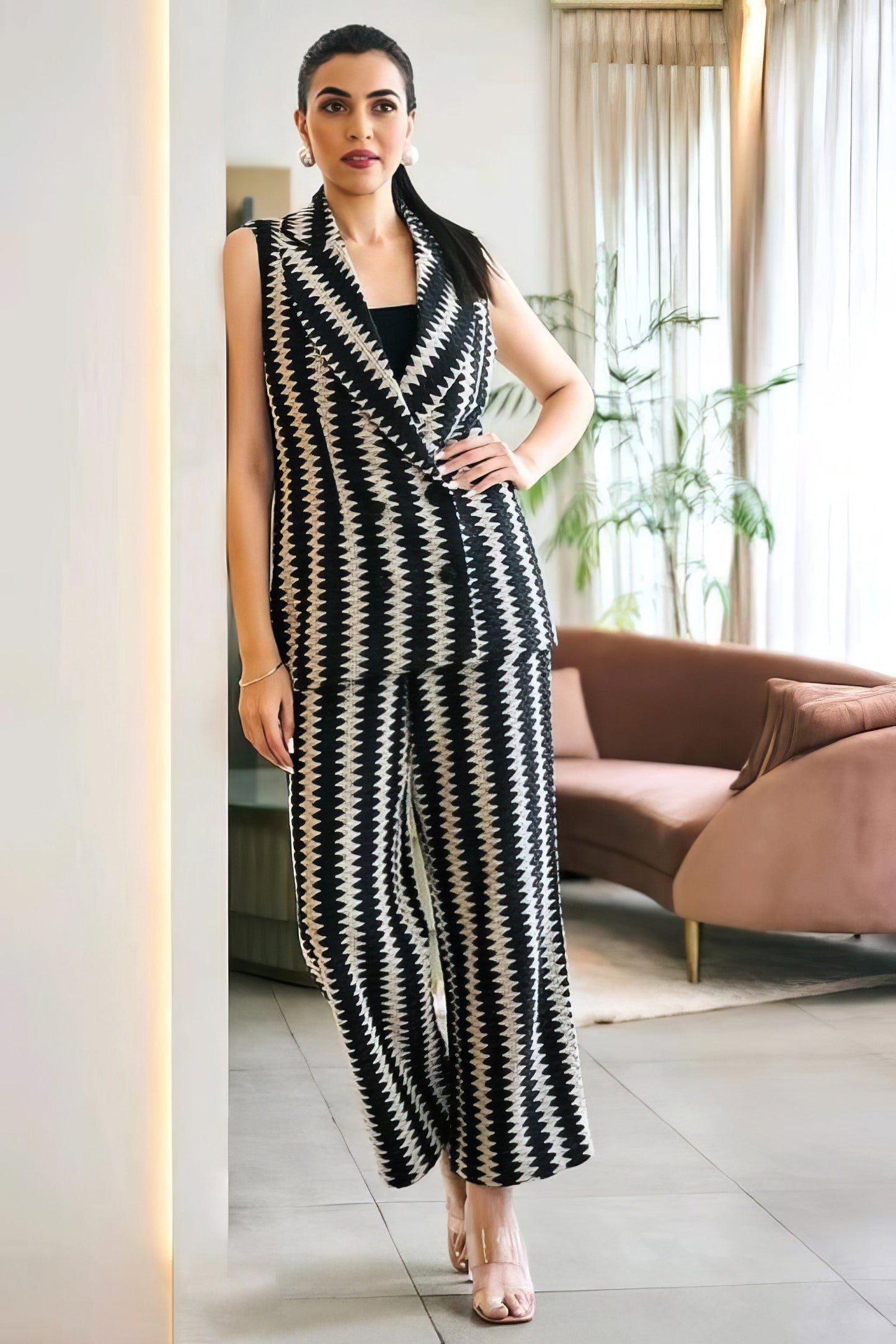 Luxury Black and White Co-ord Set