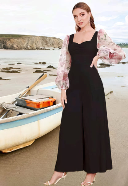 Puff Sleeves Fancy Jumpsuit