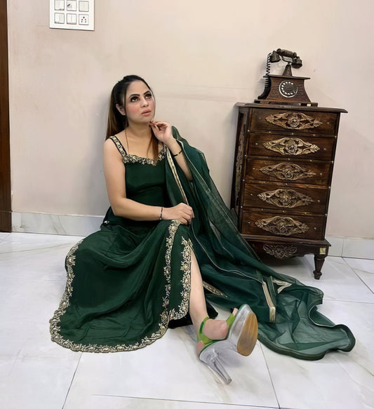 Green Kurta Dupatta Set