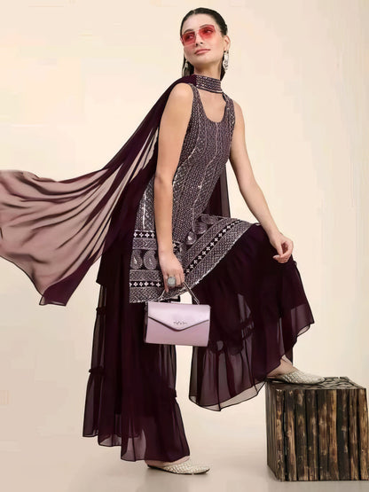 Regular Fit Sharara Kurta