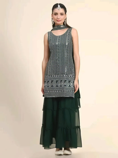 Regular Fit Sharara Kurta