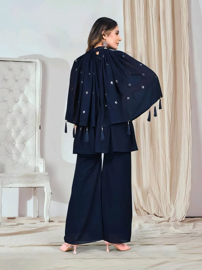 Georgette Sequence Sharara Set