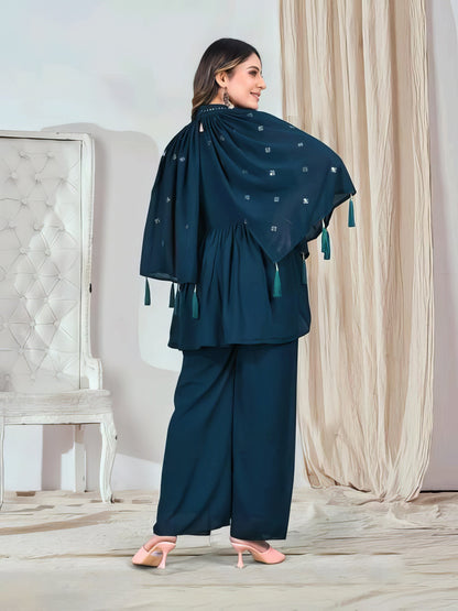 Georgette Sequence Sharara Set