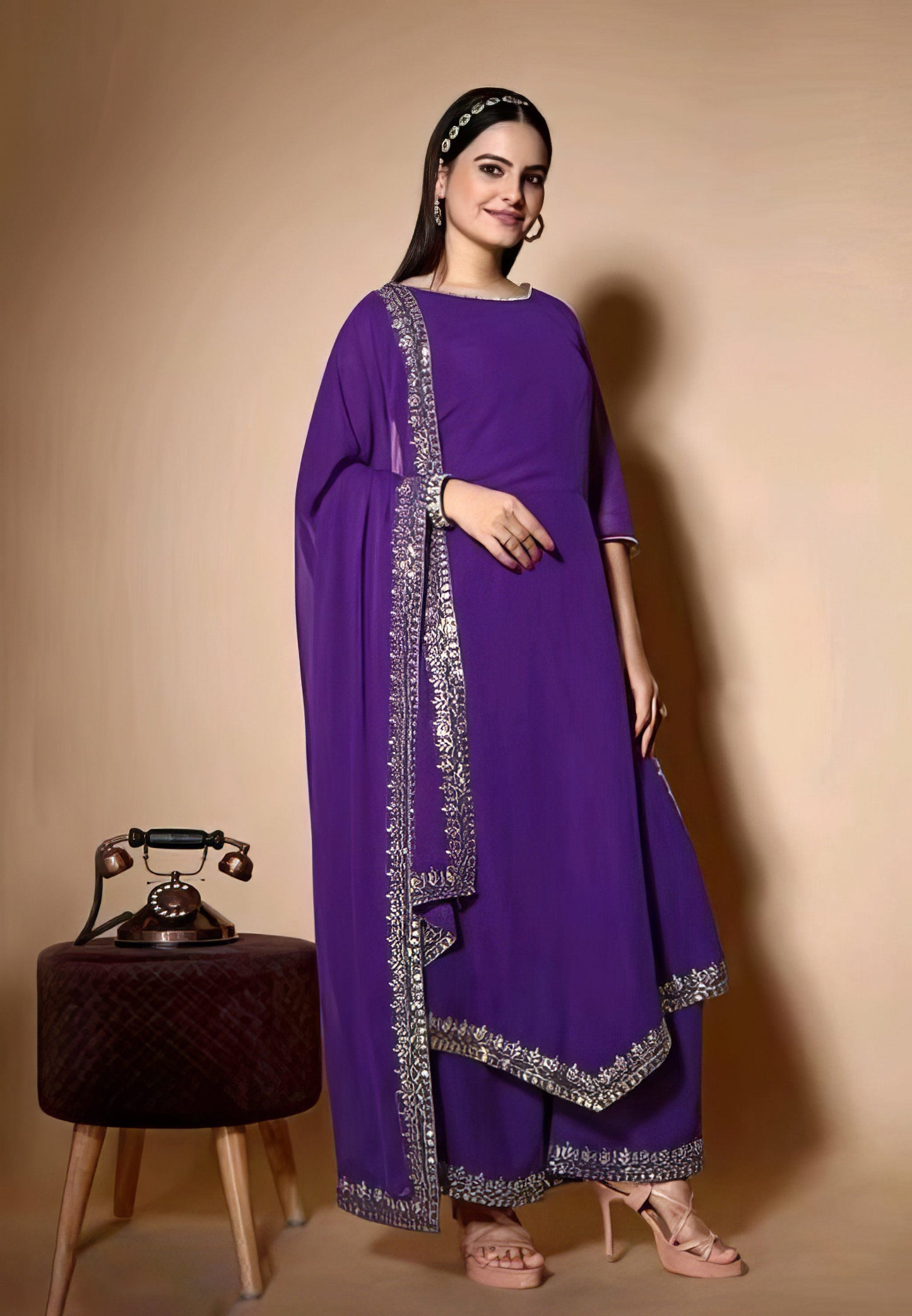 Purple Kurta Suit