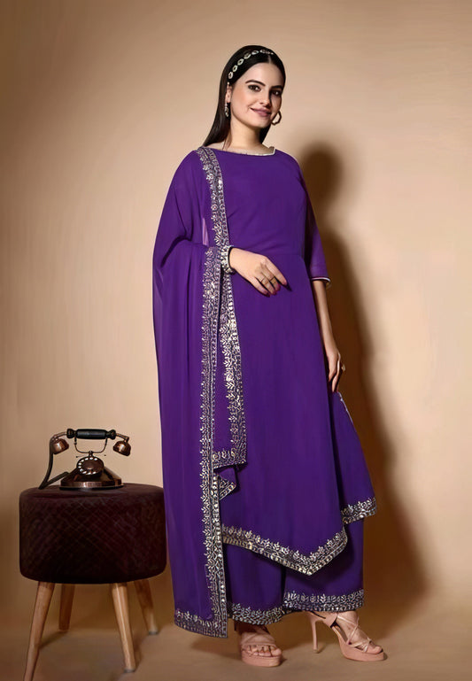 Purple Kurta Suit