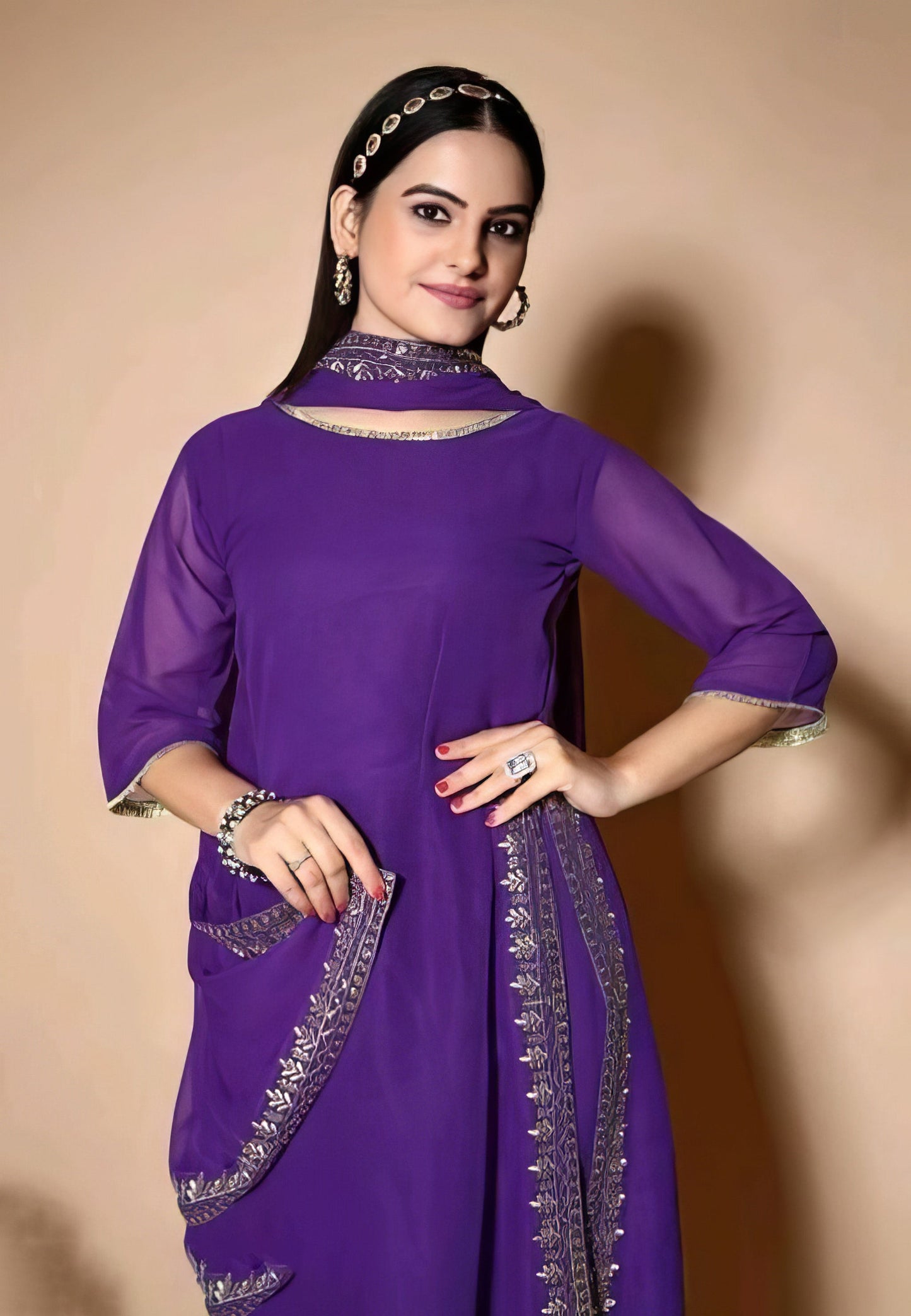 Purple Kurta Suit