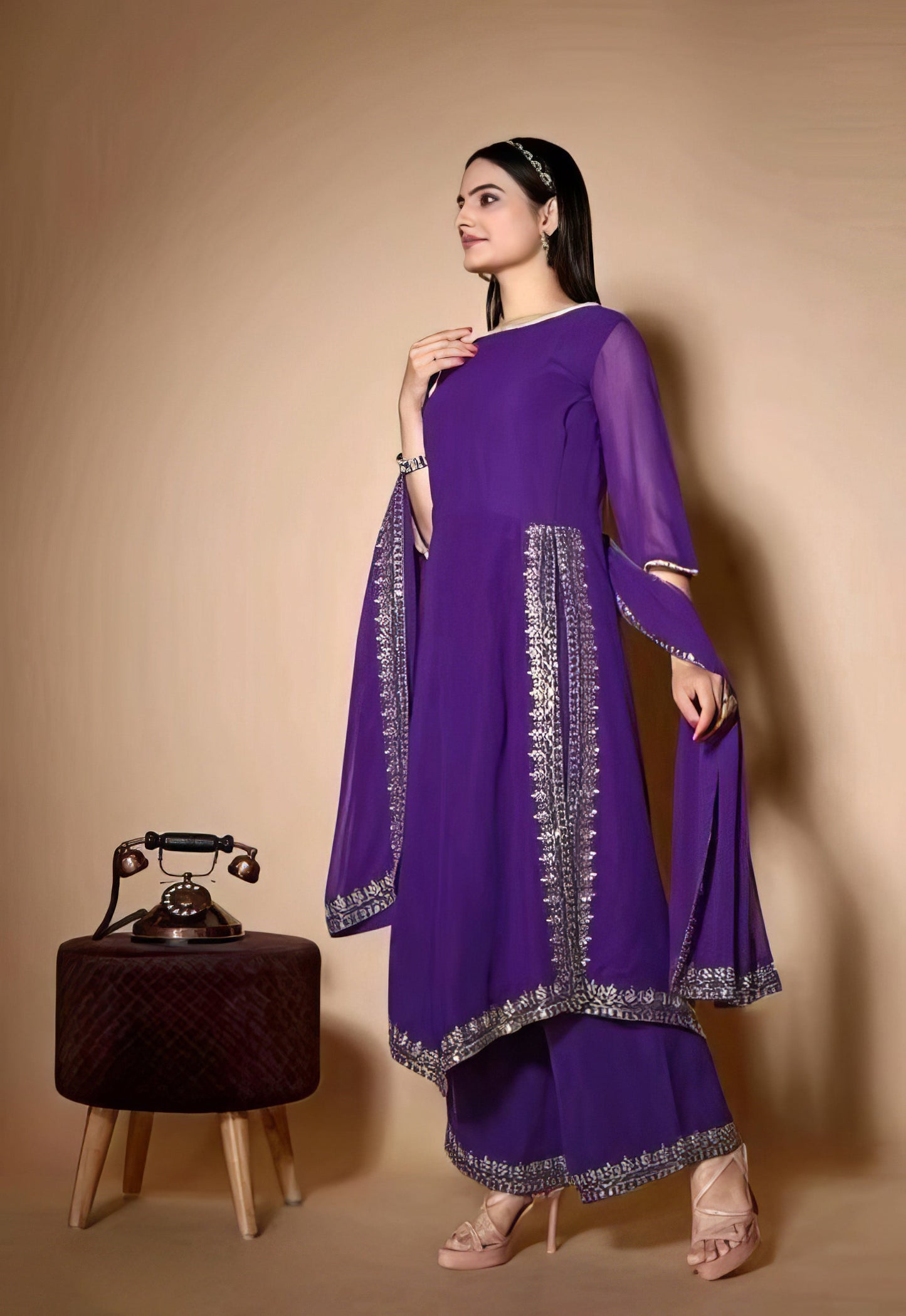Purple Kurta Suit