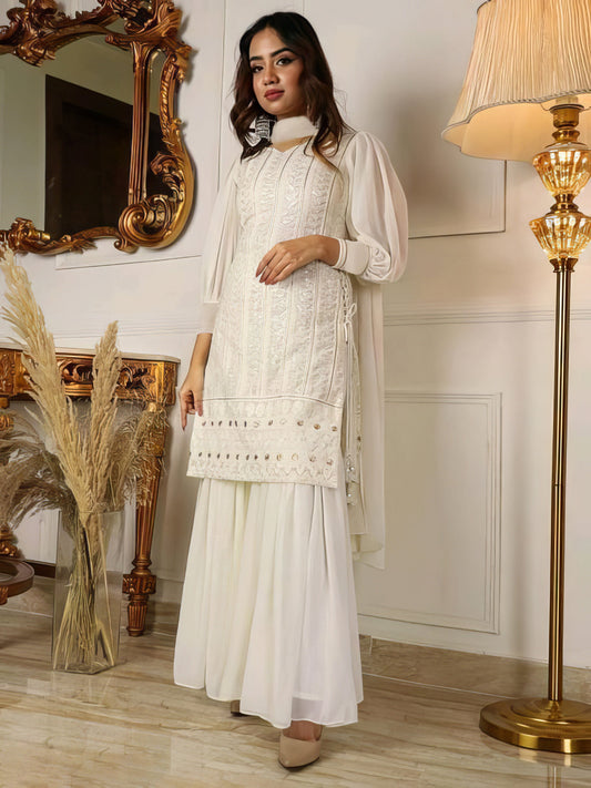 Off White Sharara Kurta