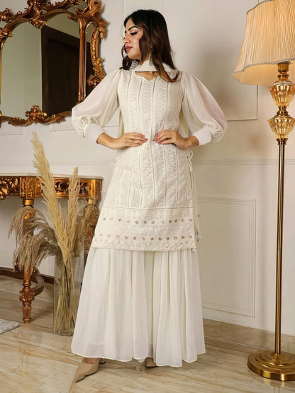 Off White Sharara Kurta