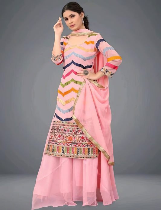 Designer Kurti Sharara Set