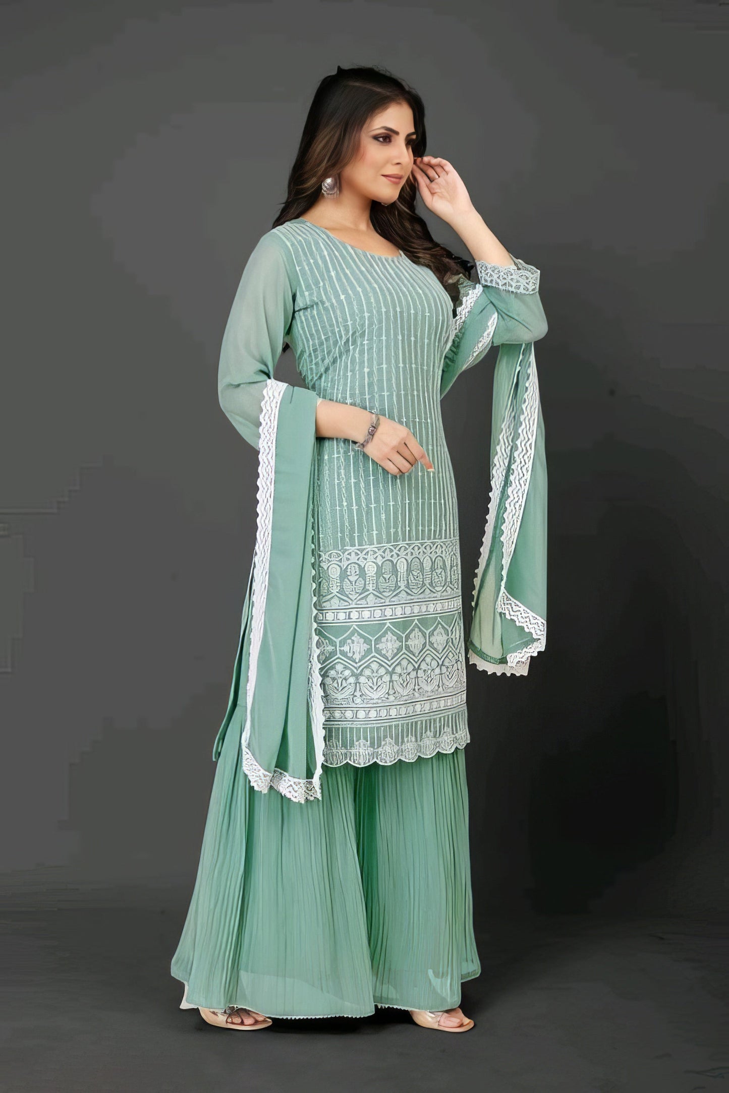 Georgette Kurta Plazzo Set