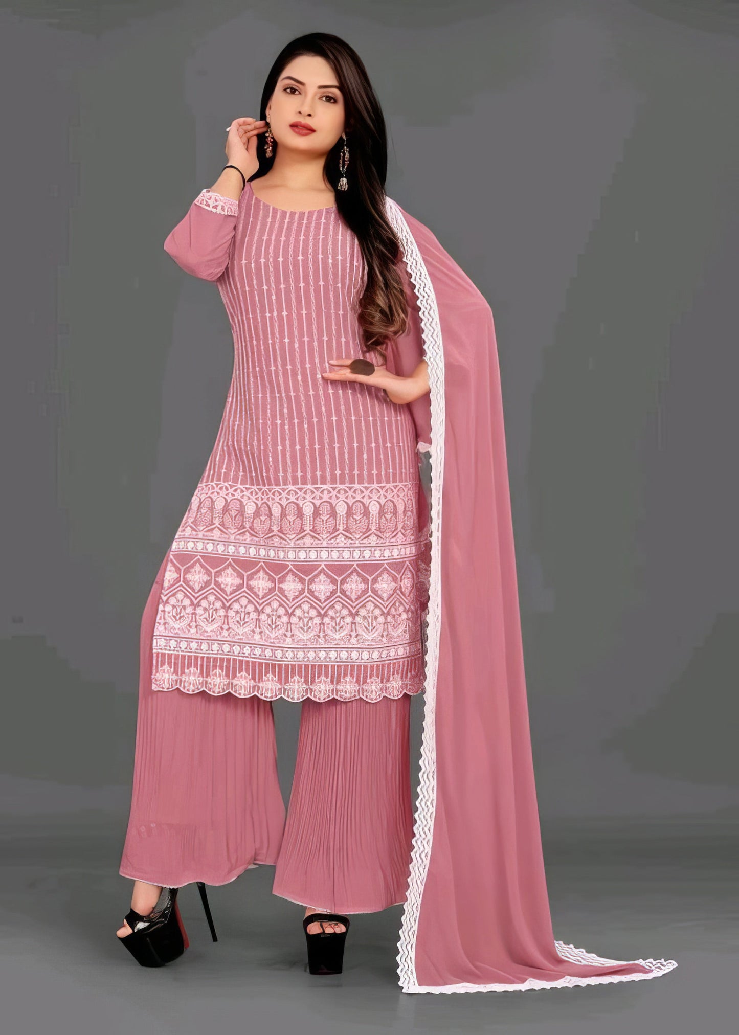 Georgette Kurta Plazzo Set