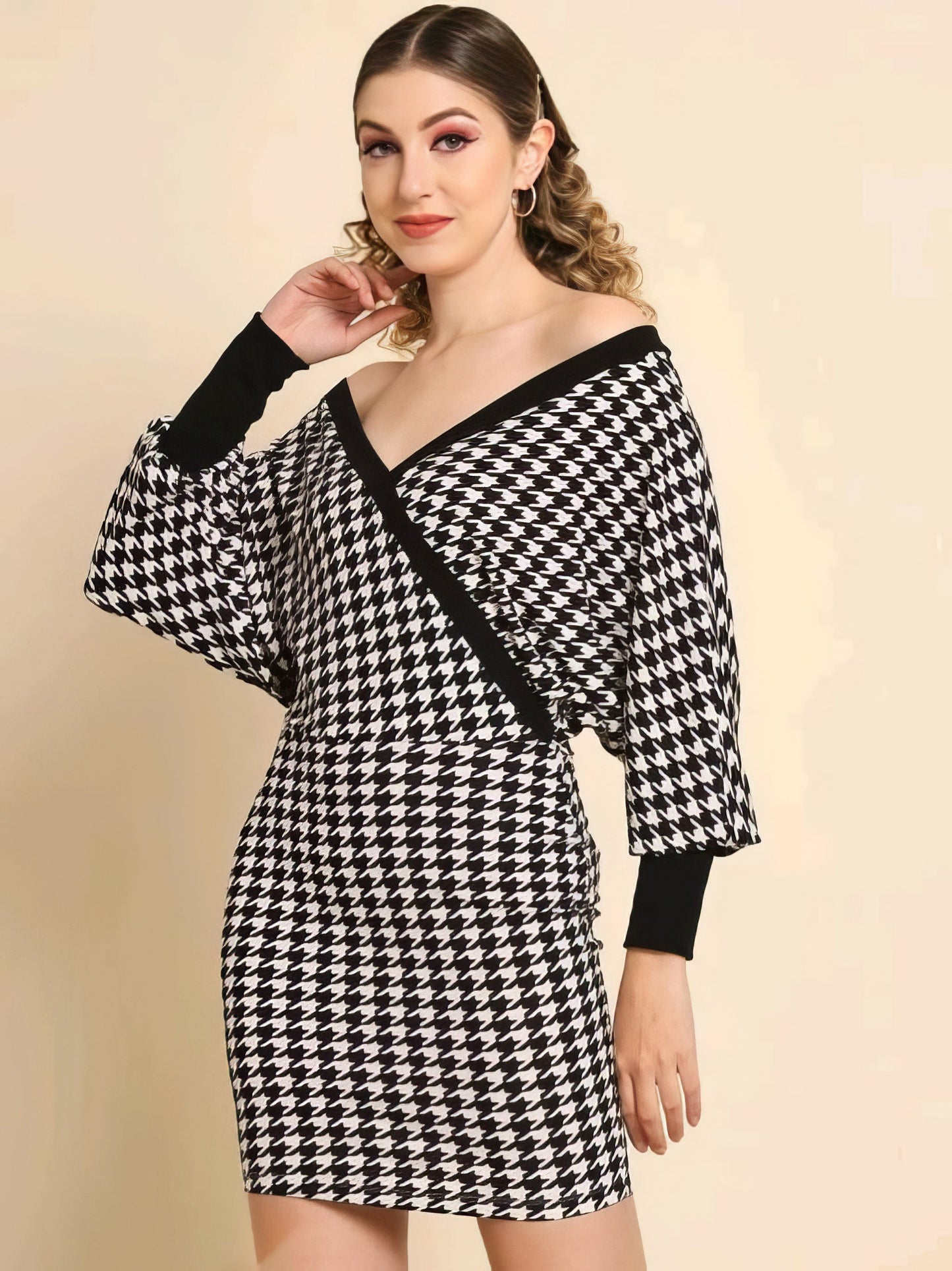 Black And White Checked Two Piece