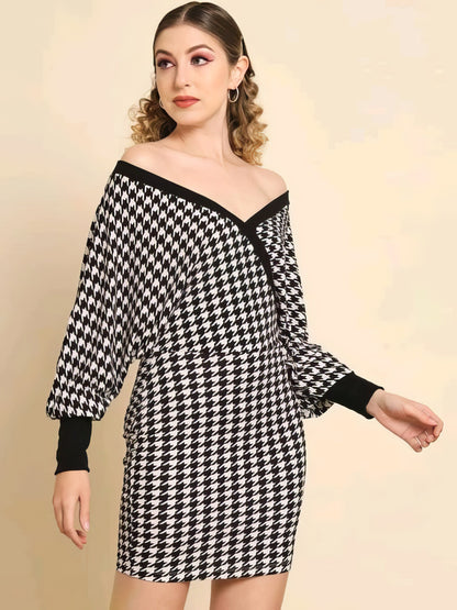 Black And White Checked Two Piece