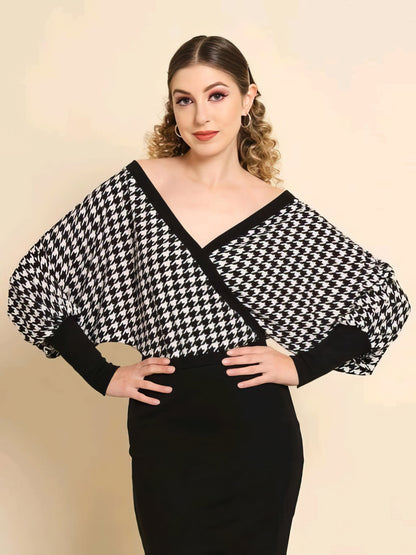 Black And White Checked Two Piece
