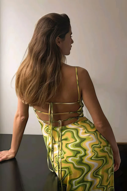 Backless Light Green One Piece Bodycon