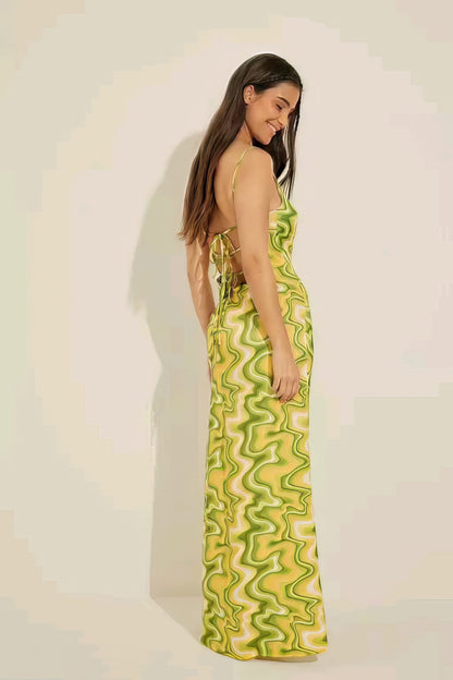 Backless Light Green One Piece Bodycon