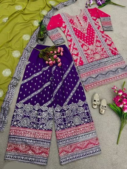 Embroidered Party Wear Suit Set
