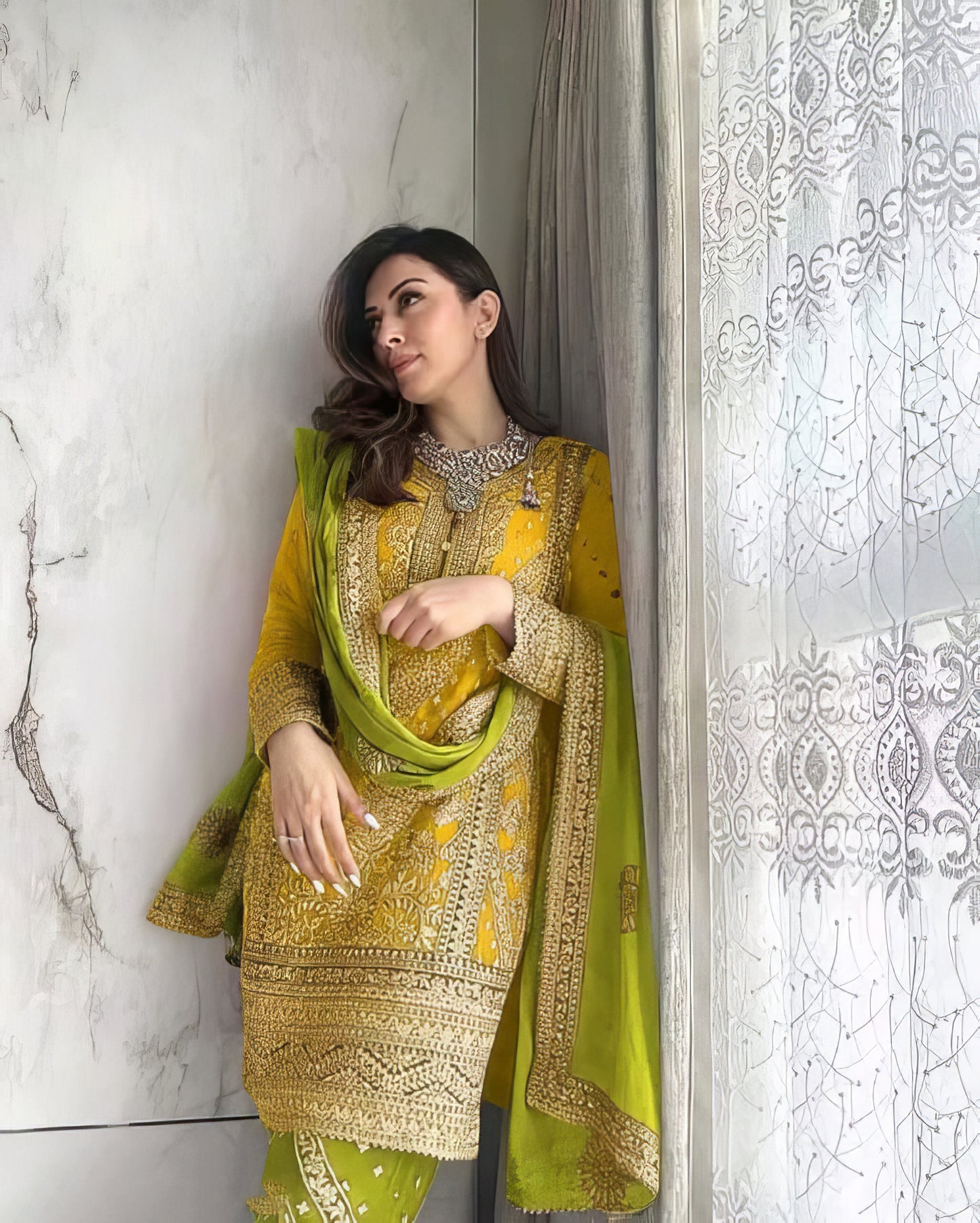 Embroidered Party Wear Suit Set