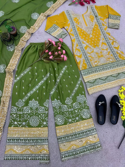 Embroidered Party Wear Suit Set