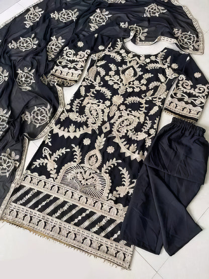 Designer Suit Set With Heavy Embroidery