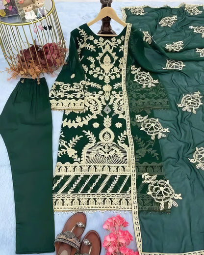 Designer Suit Set With Heavy Embroidery